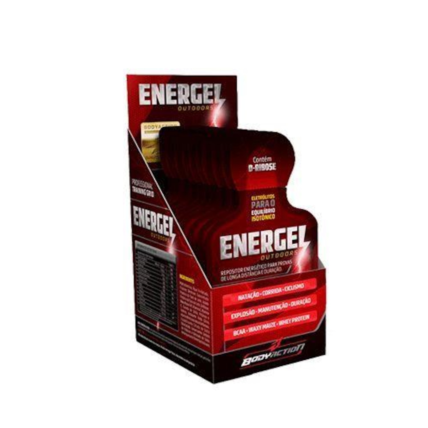 Energético em Gel BodyAction Energel Outdoors - Guaraná com Açaí - Caixa com 10 Unidades - Foto 1