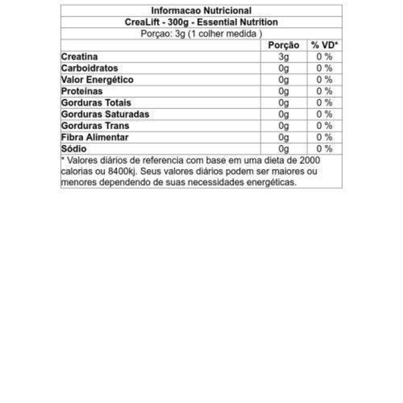 CREALIFT (300G) ESSENTIAL NUTRITION