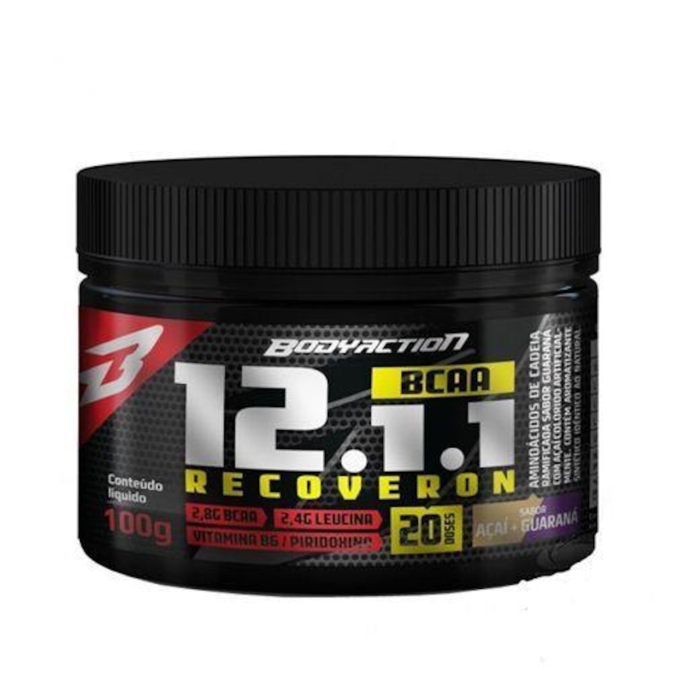 BCAA BodyAction 12:1:1 Recoveron - Guaraná com Açaí - 100g - Foto 2