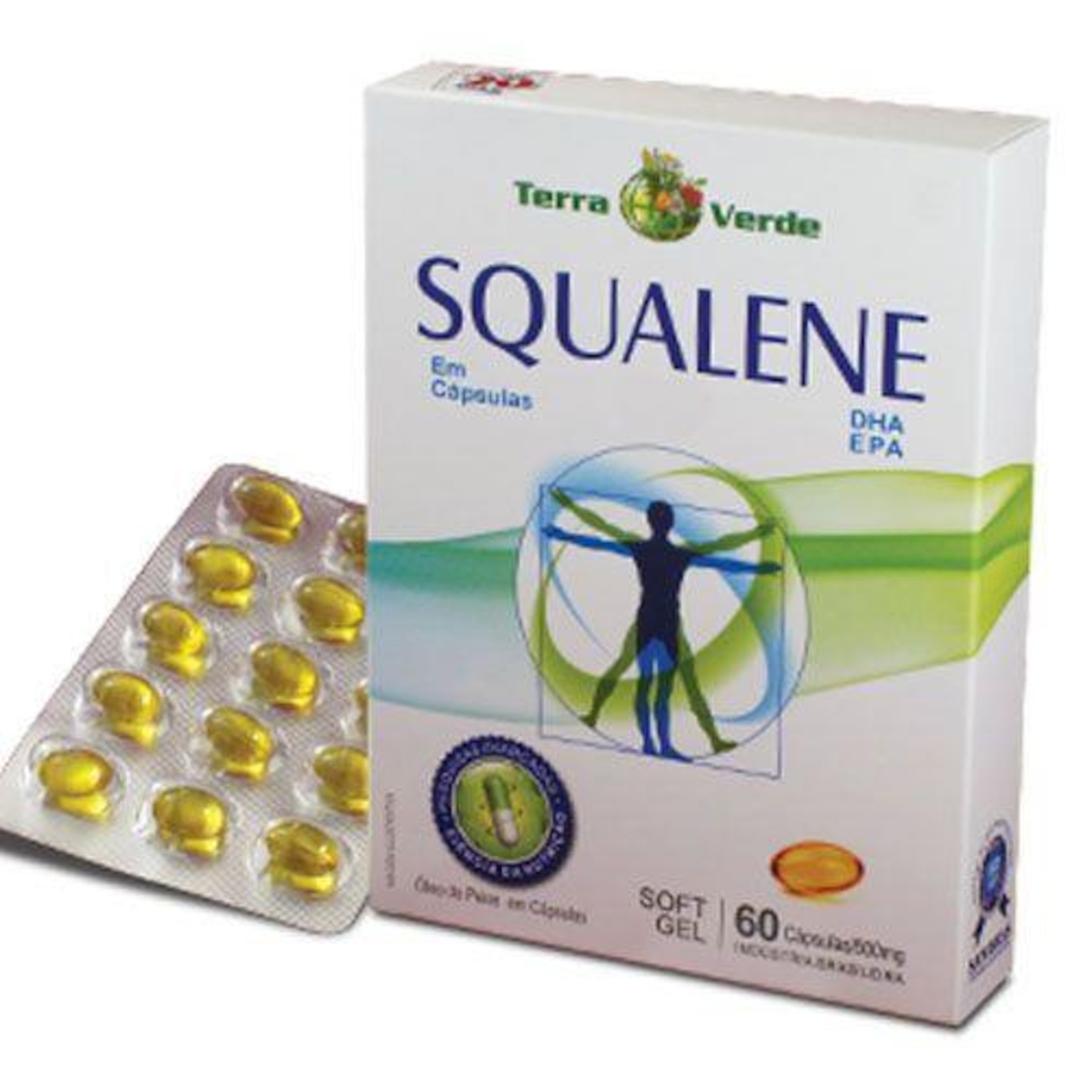 Óleo de Peixe Terra Verde Squalene - 60 Cápsulas - Foto 1