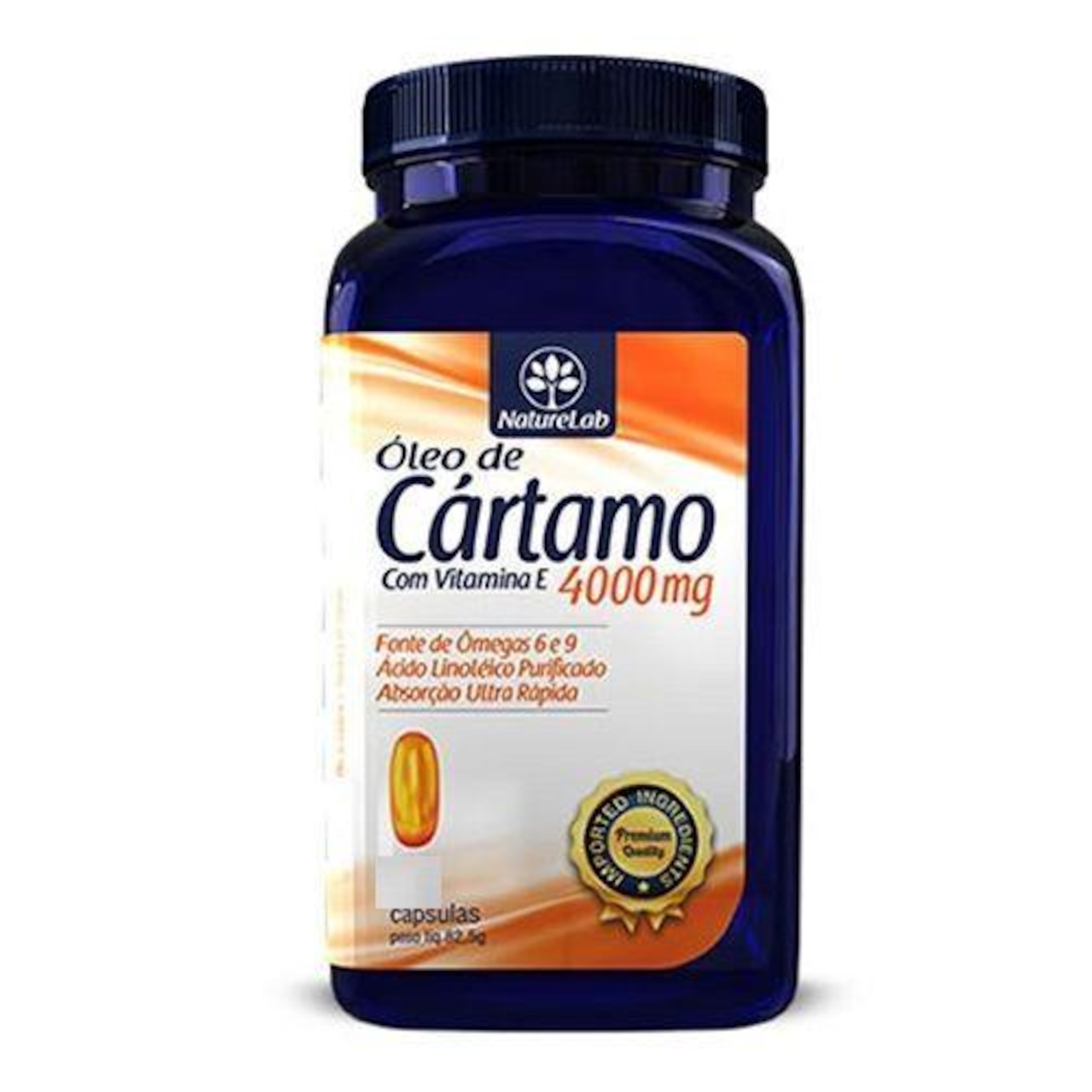 Óleo de Cártamo + Vitamina E Naturelab 4000mg - 120 Cápsulas - Foto 1