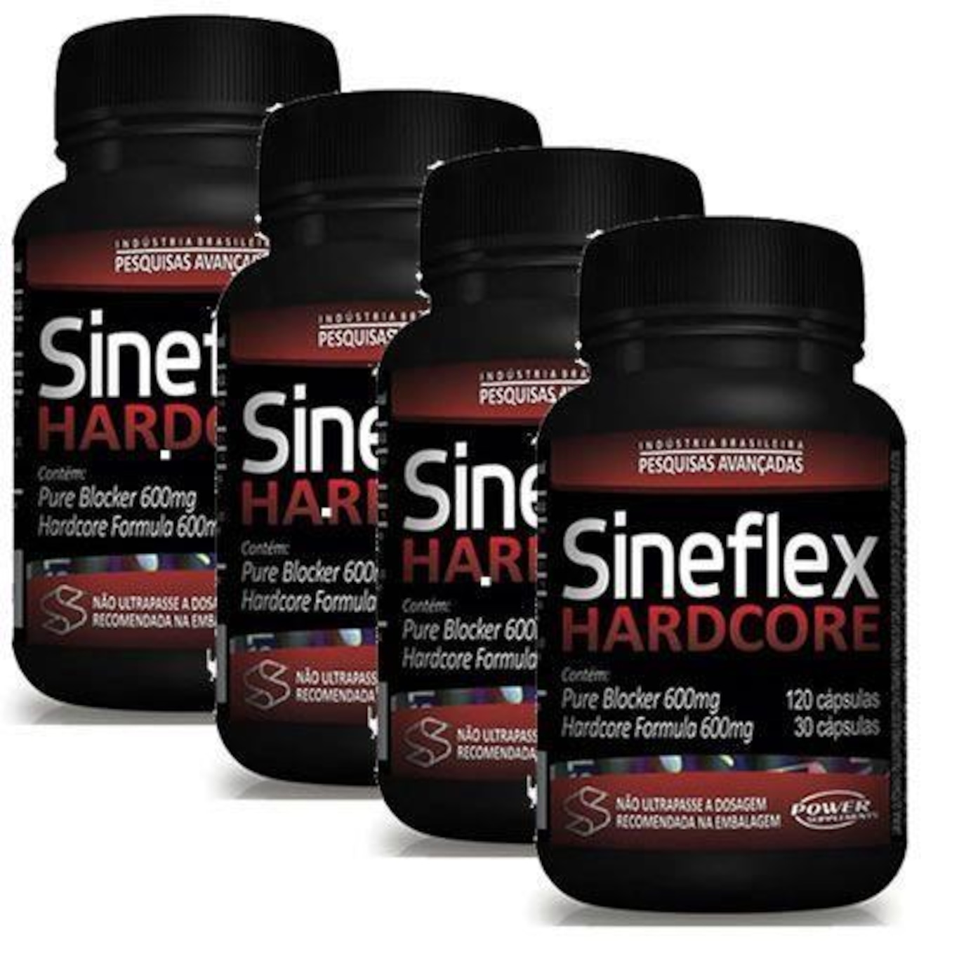 Termogênico Power Supplements Sineflex Hardcore - 4 Frascos com 150 Cápsulas cada - Foto 1