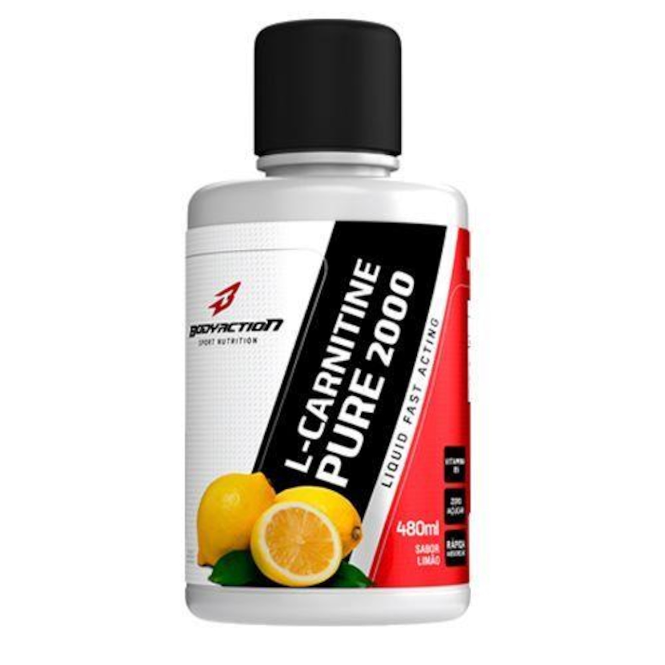 L-Carnitine BodyAction Pure 2000 - Limão - 480ml - Foto 1