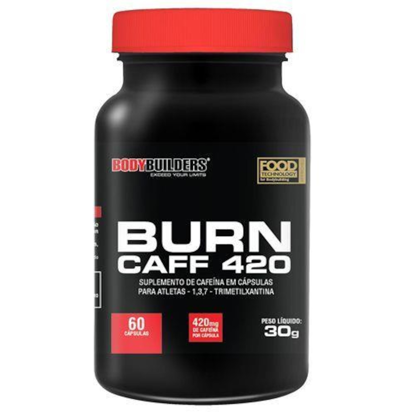 Termogênico BodyBuilders Burn Caff 420 - 60 Cápsulas - Foto 1