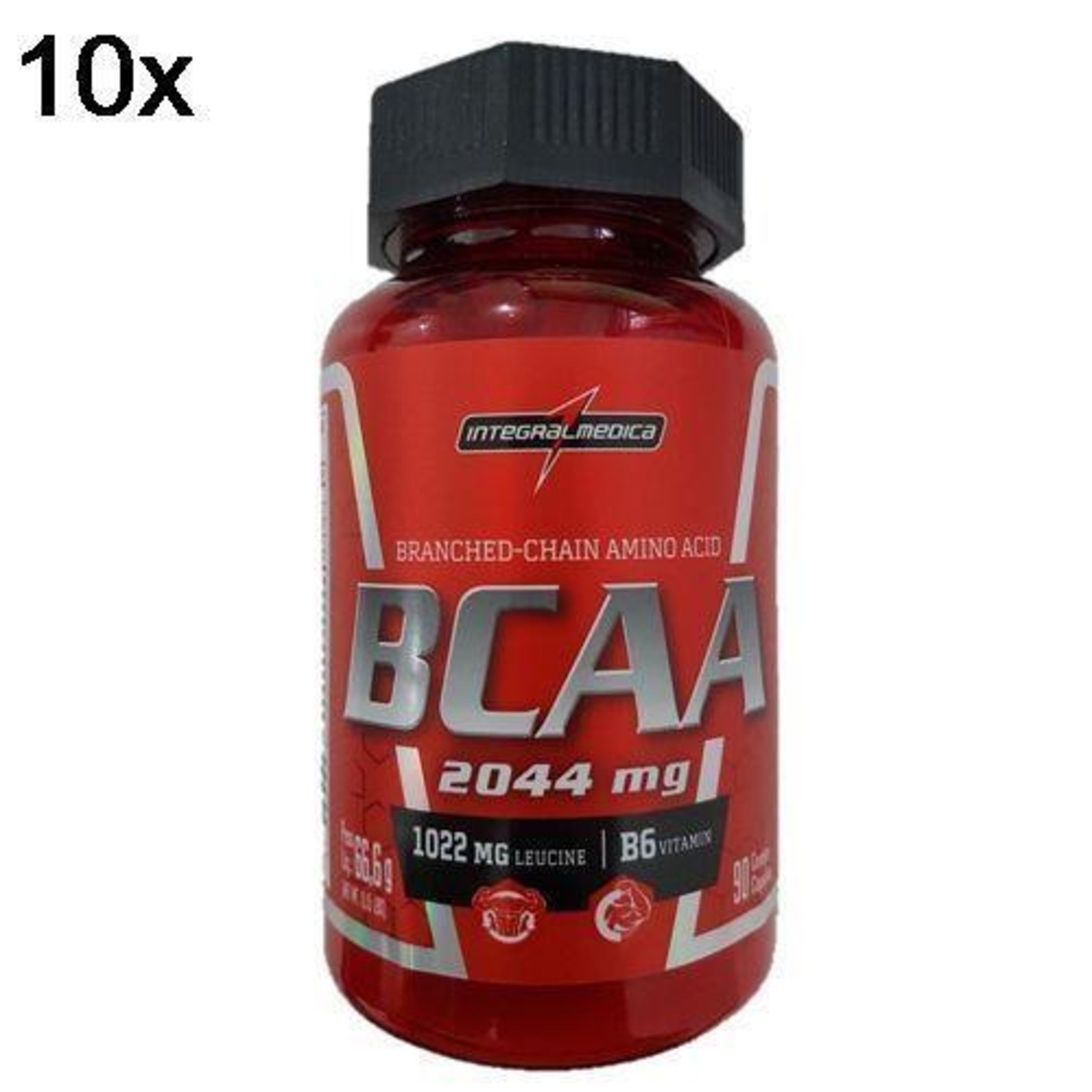 BCAA Integral Médica 2044mg - 90 Cápsulas - 10 Frascos - Foto 2