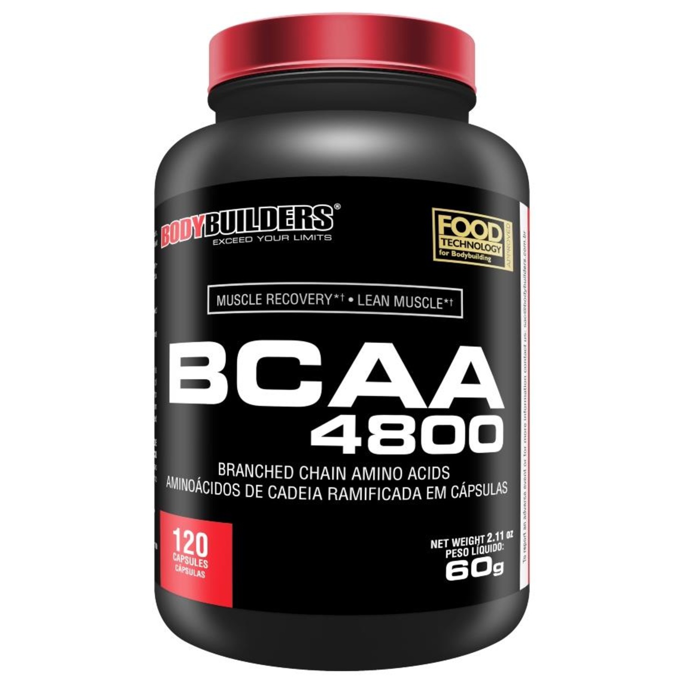 BCAA Bodybuilders 4800 - 120 Cápsulas - Foto 1