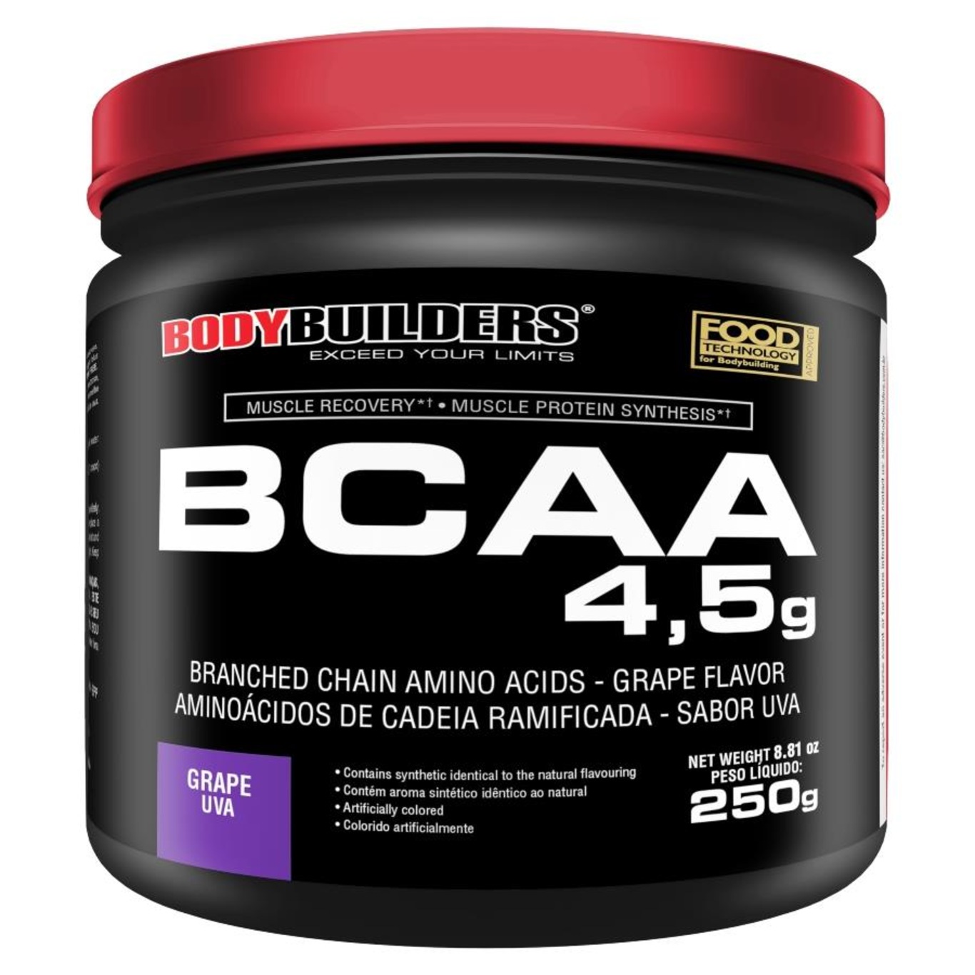 BCAA Bodybuilders 4.5g Uva - 250g - Foto 1