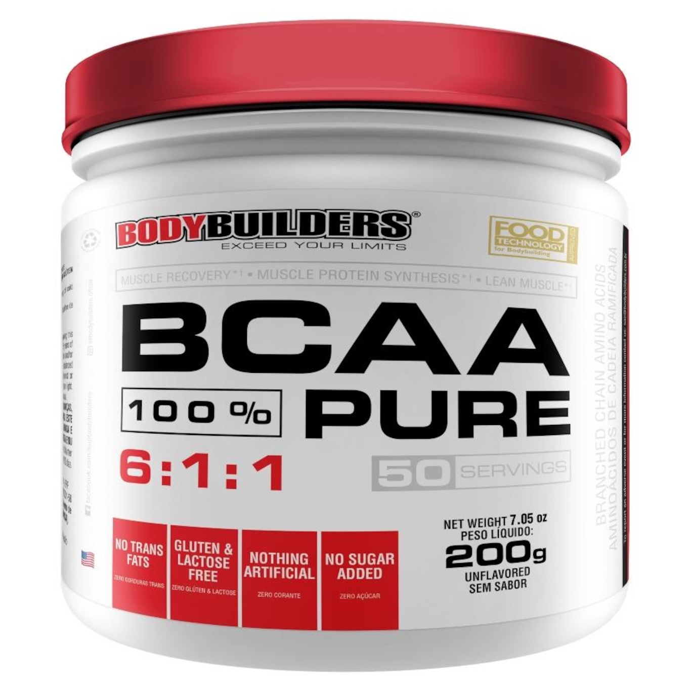 BCAA 6:1:1 Bodybuilders 100% Puro - 200g - Foto 1