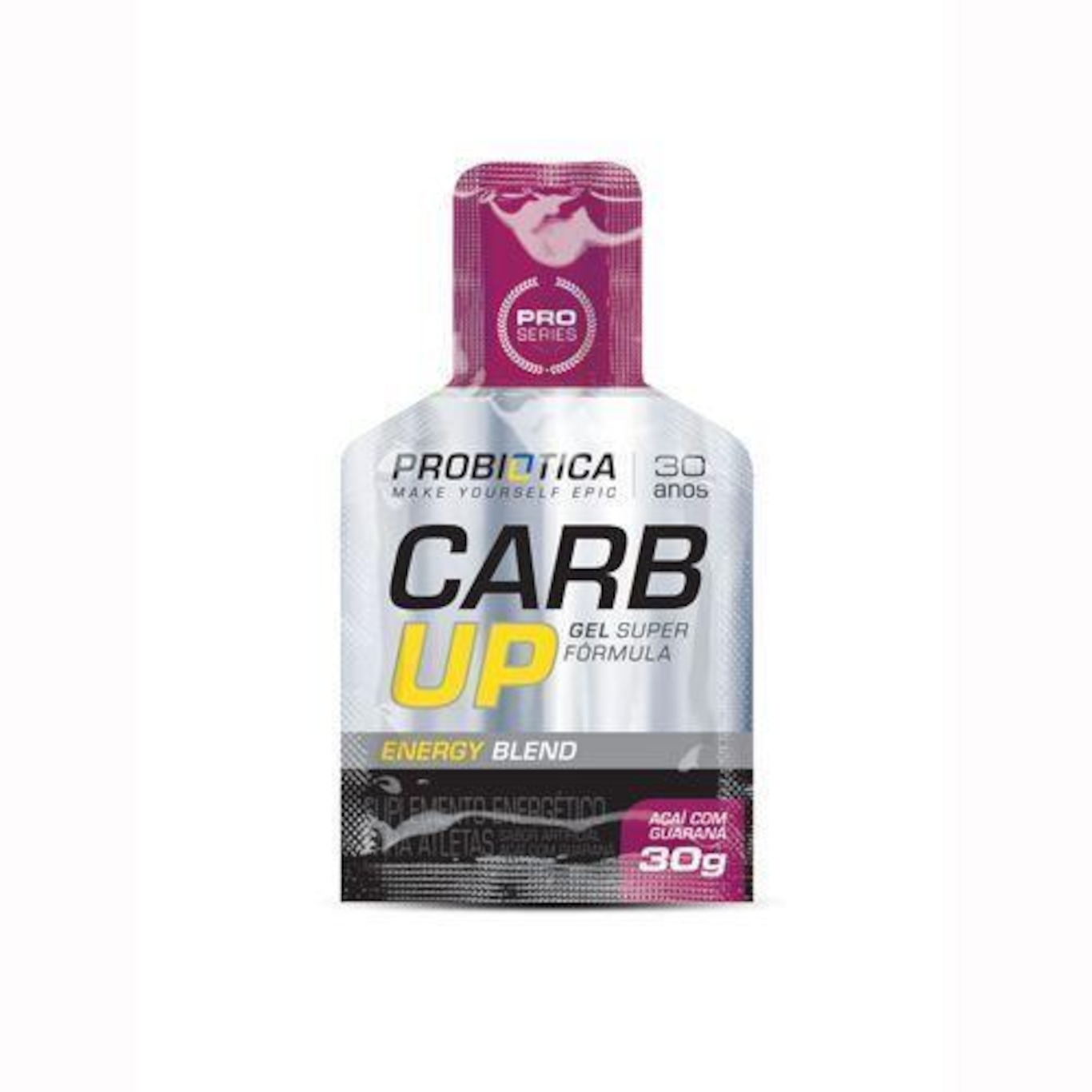 Carb Up Gel Super Fórmula Probiótica - Açai com Guaraná - 1 sachê de 30g - Foto 1