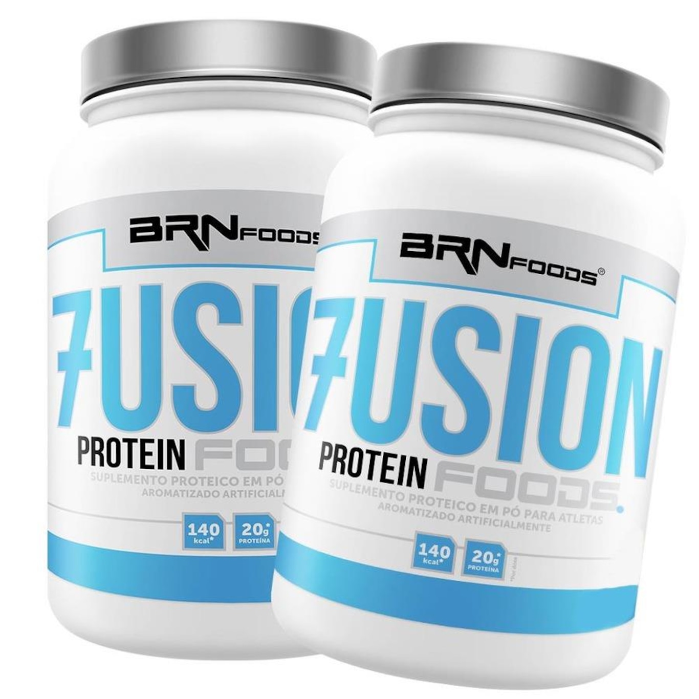 Kit BRN Foods 2x Whey Protein Fusion Baunilha - 900g - Foto 1