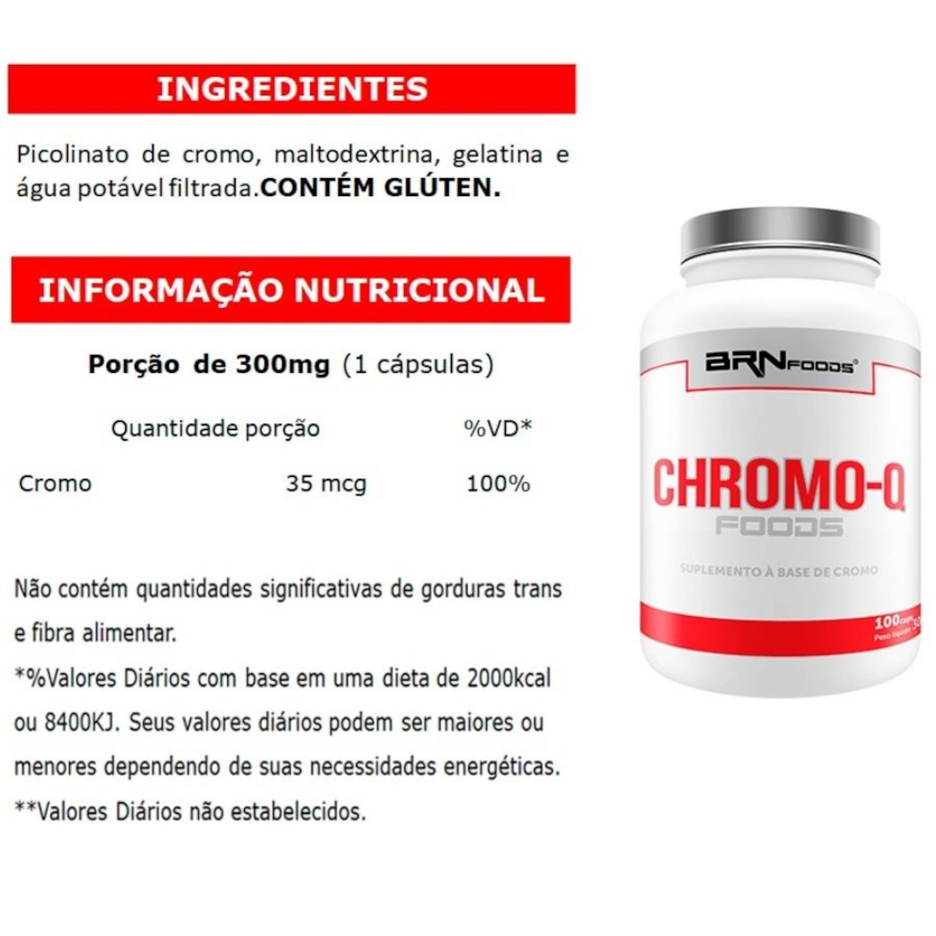 Kit Whey Fusion Protein BRN Foods - Chocolate - 900g + BCAA + Chromo-Q + ZMA + Porta Cápsulas - Foto 4