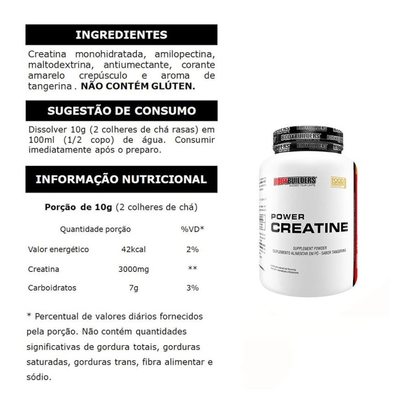 Kit Giant Whey Protein Bodybuilders - Morango - Refil - 2kg + BCAA 100g + Creatina 300g + Coqueteleira - Foto 4