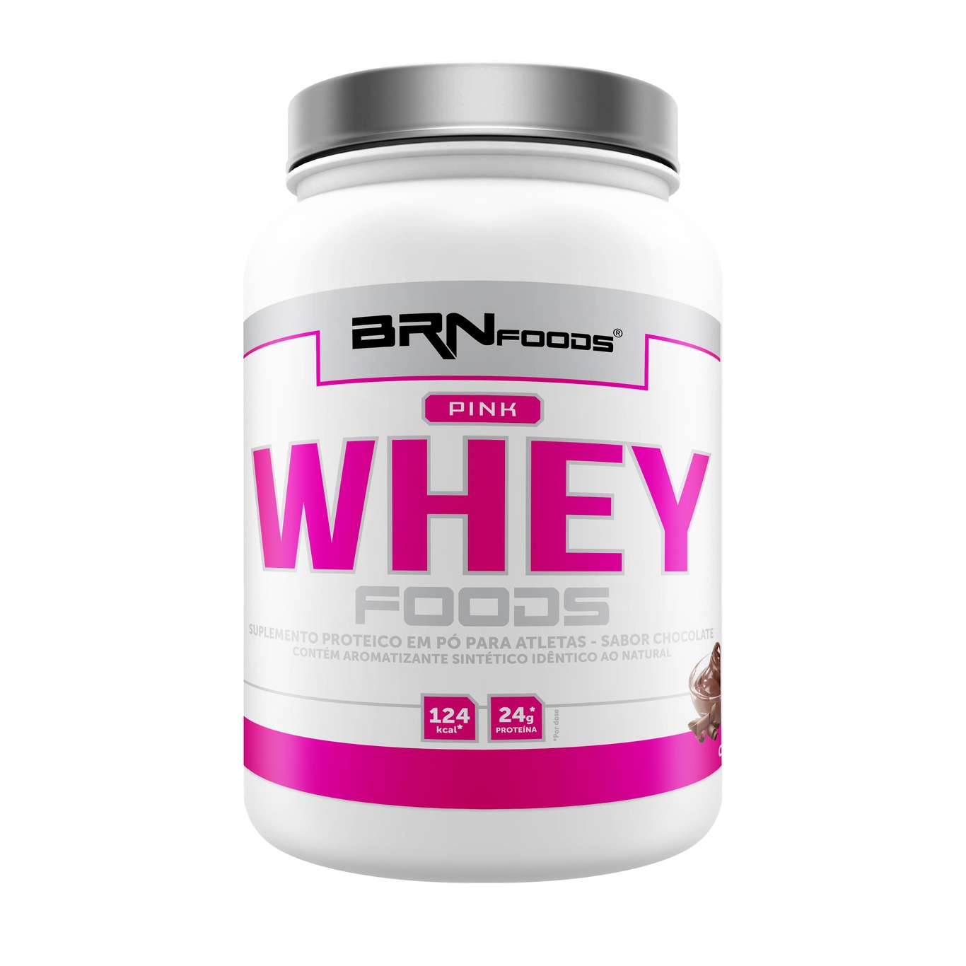 Whey Protein BRN Foods Pink Whey - Morango - 900g - Foto 1