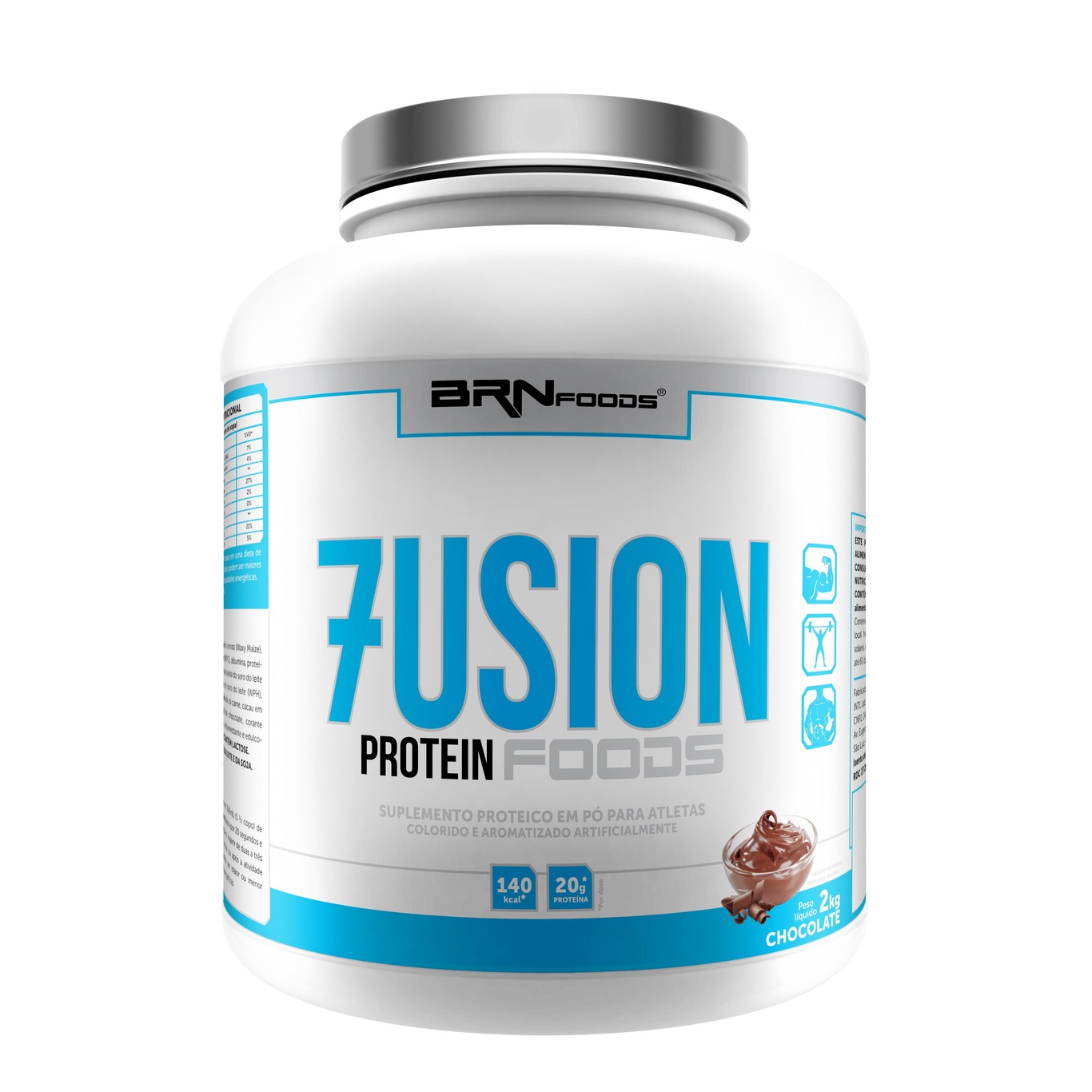 Whey Protein Fusion BRN Foods - Chocolate - 2Kg - Foto 1