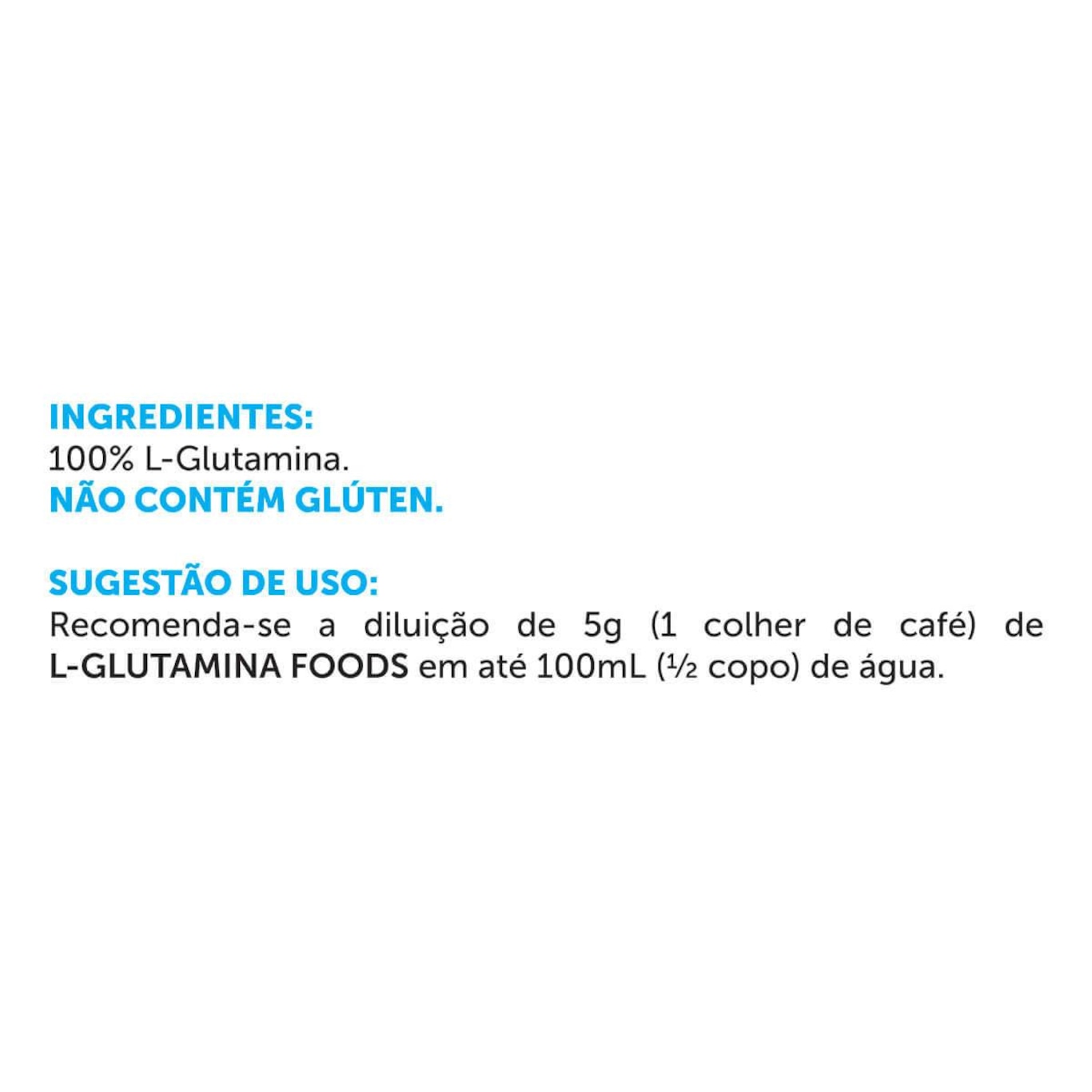 L-Glutamina BRN Foods - 300g - Foto 2