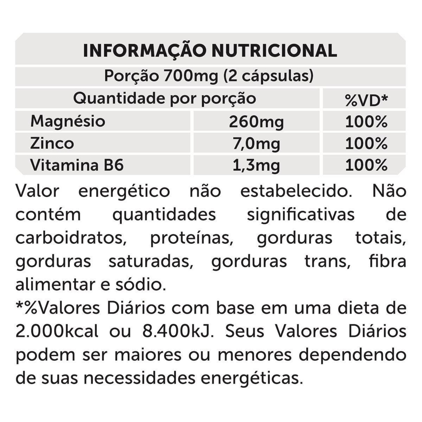 Suplemento ZMA BRN Foods Testo - 120 Cápsulas - Foto 3