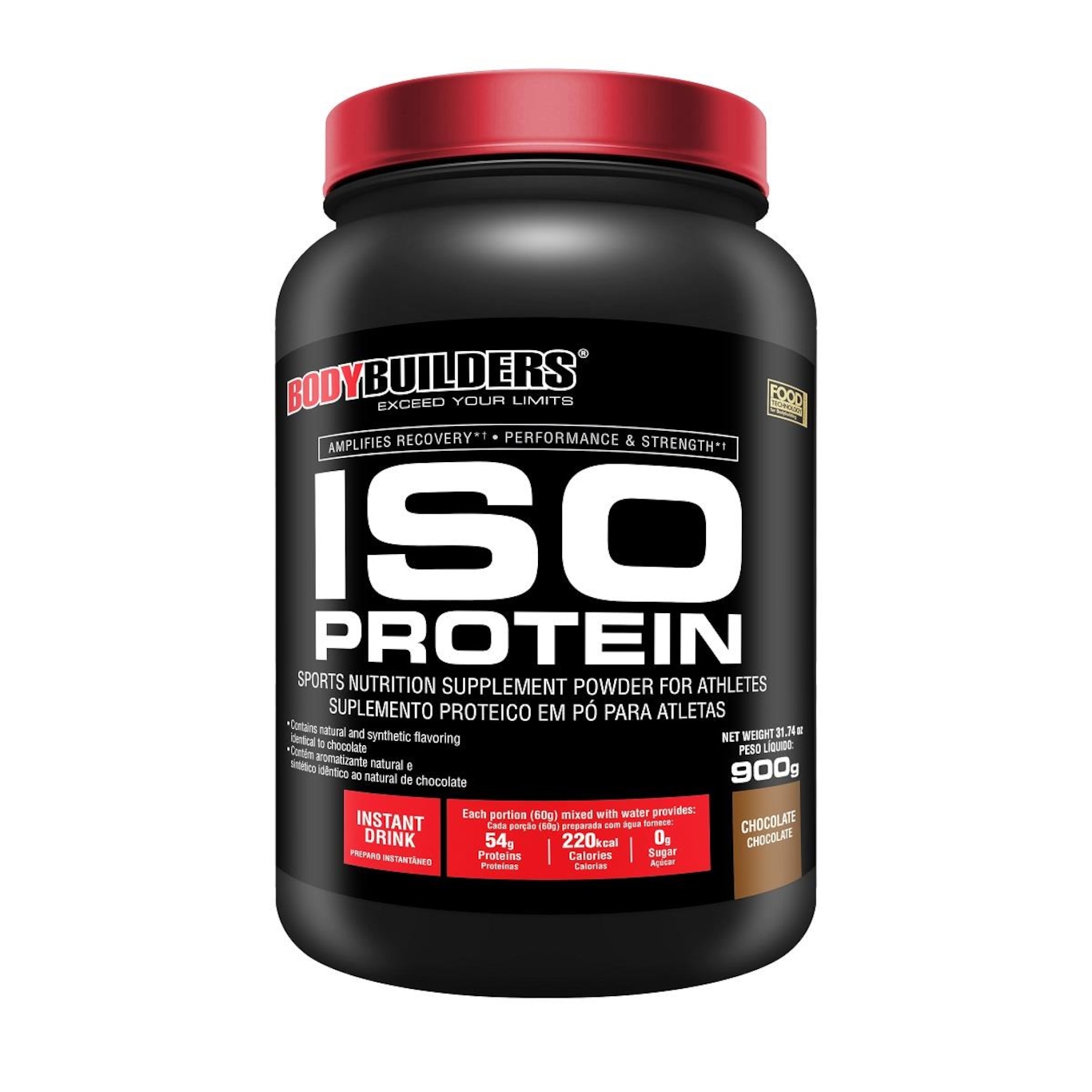 Whey Protein Isolada Bodybuilders - Chocolate - 900g - Foto 1