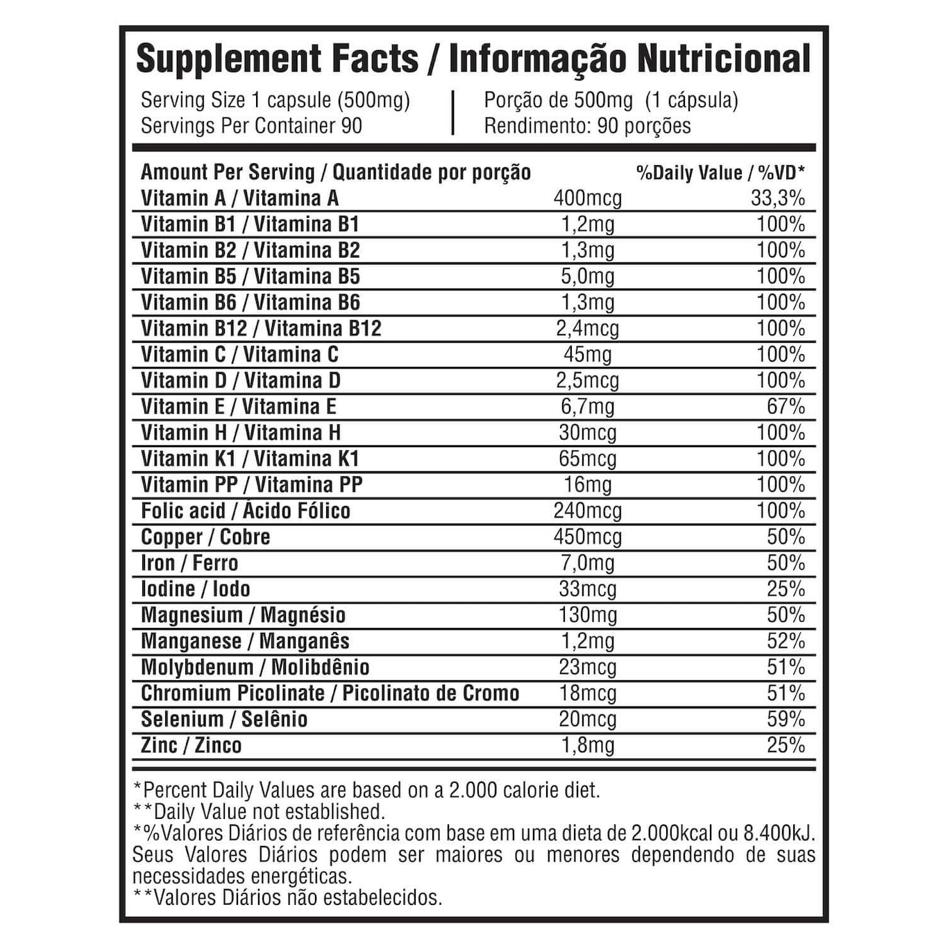 Multivitamínico Bodybuilders Daily Vitamin Plus - 90 Cápsulas - Foto 3