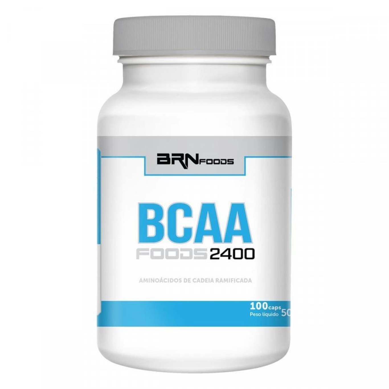 BCAA BRN Foods 2400 - 100 Cápsulas - Foto 1