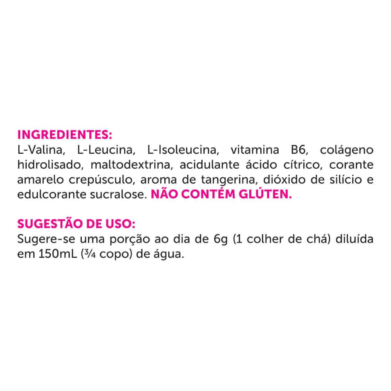 Pink BCAA + Colágeno BRN Foods - Tangerina - 250g - Foto 2