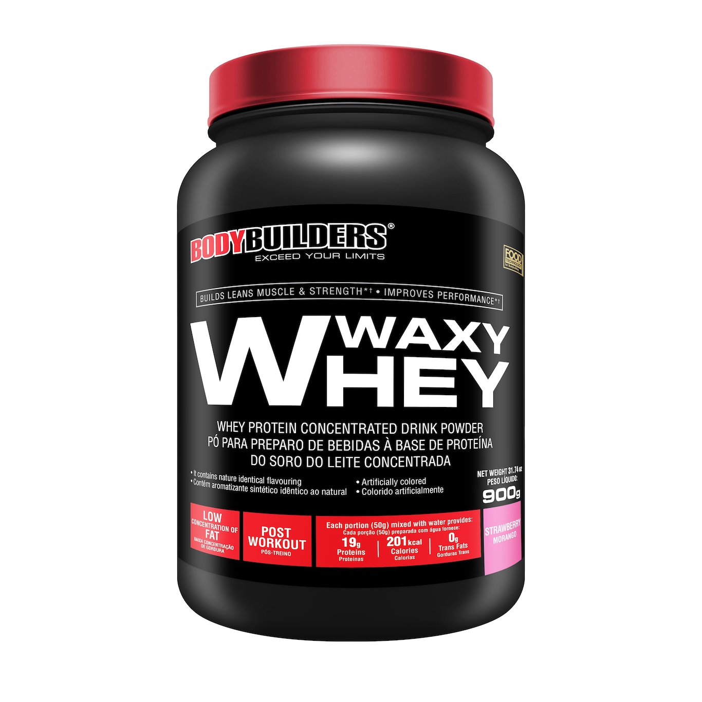 Waxy Whey Protein Bodybuilders - Morango - 900g - Foto 1