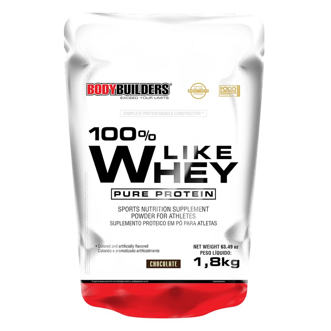 100% Whey Protein Bodybuilders Like Pure - Chocolate - 1,8Kg - Foto 1