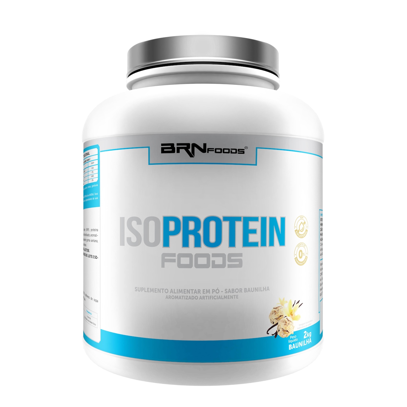 Whey Protein Isolada IsoProtein BRN Foods - Baunilha - 2Kg - Foto 1