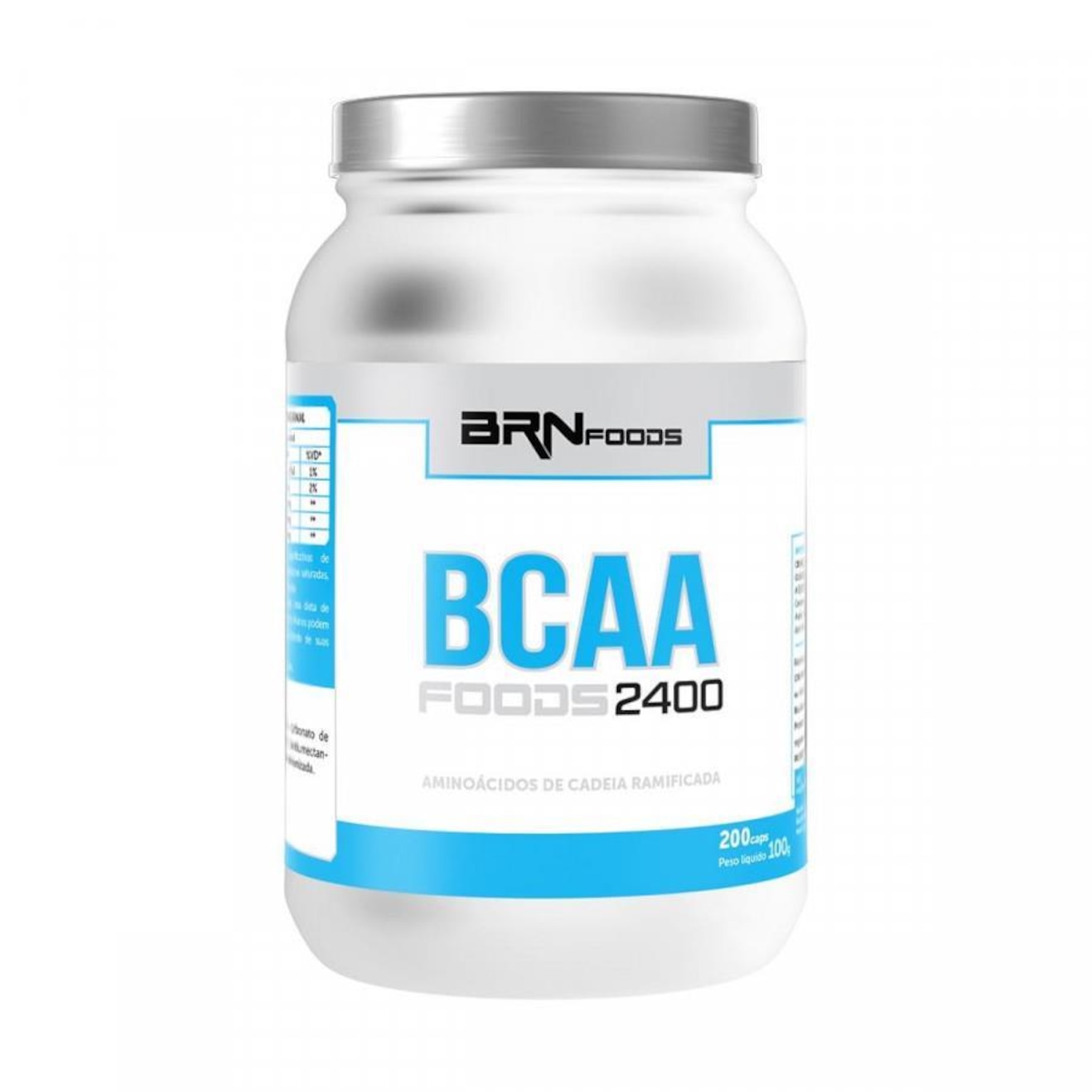 BCAA BRN Foods 2400 - 200 Cápsulas - Foto 1