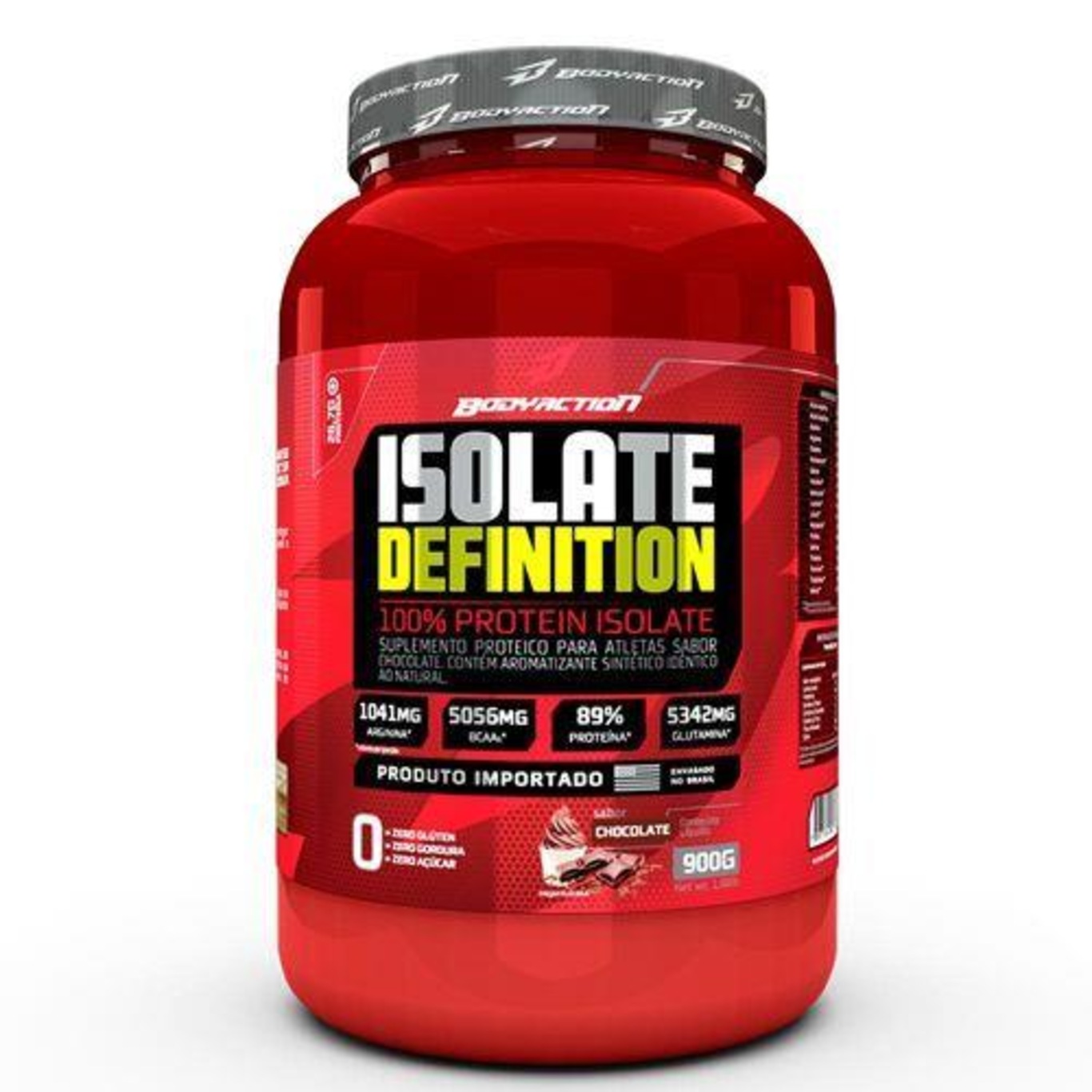 Kit 5X Whey Isolate Definition Body Action - Chocolate - 900g - Foto 2