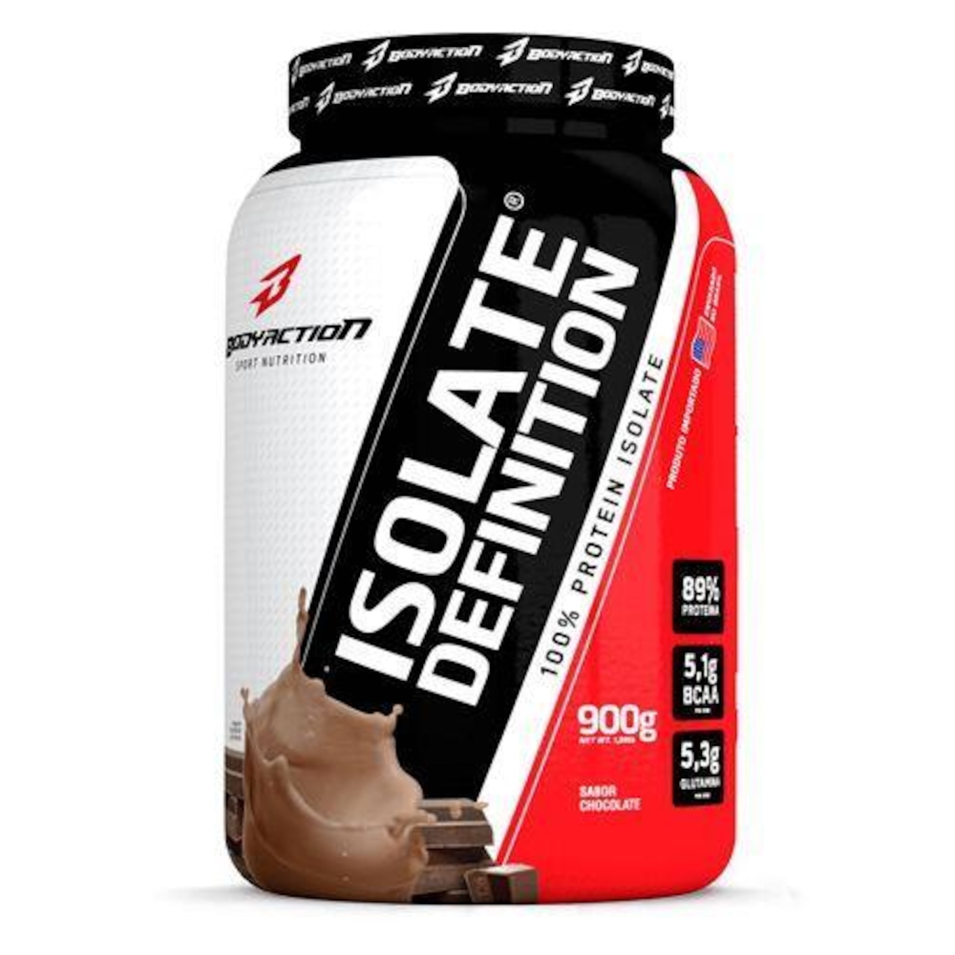 Kit 5X Whey Isolate Definition Body Action - Chocolate - 900g - Foto 3