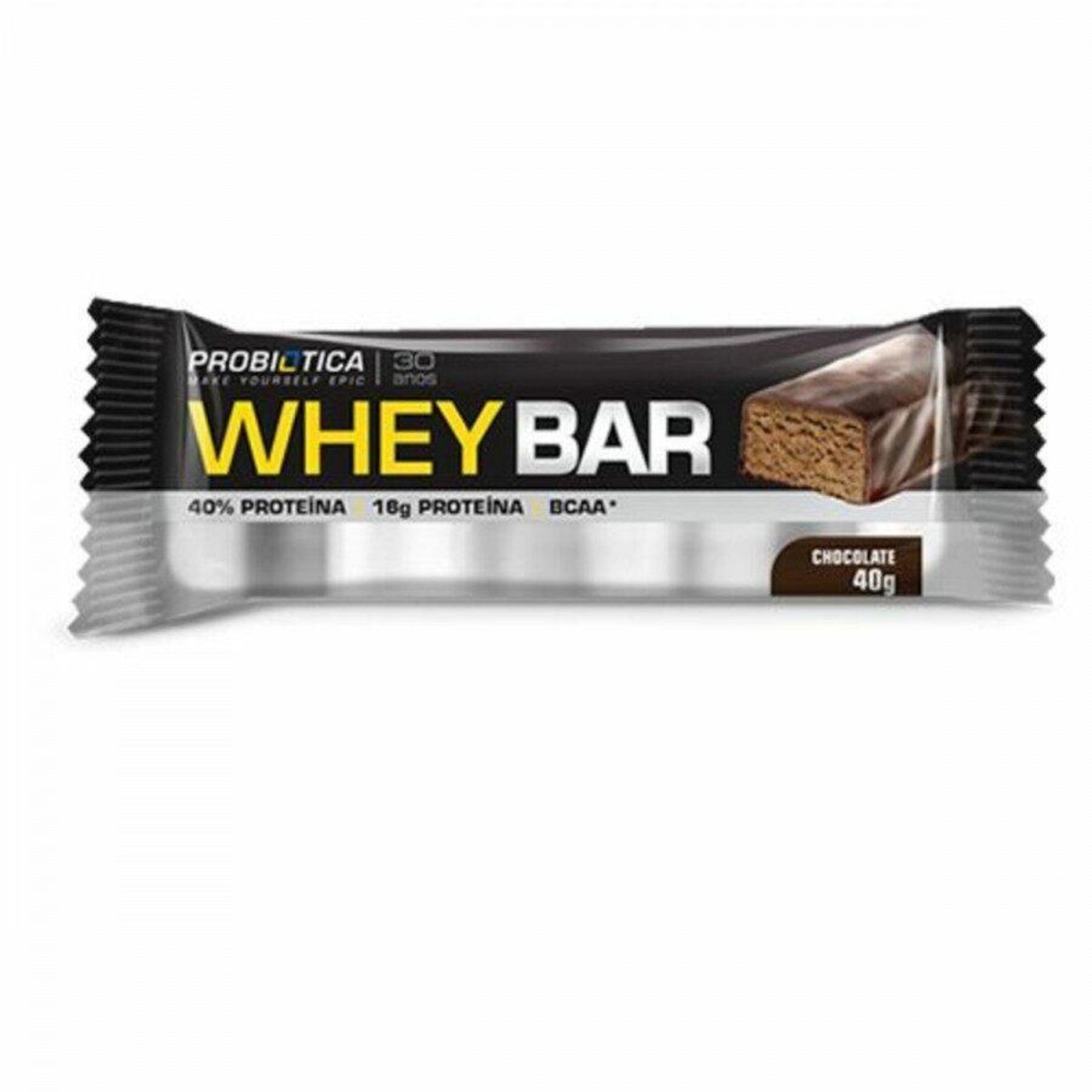 Whey Bar Probiótica High Protein - Chocolate - 1 unidade - Foto 1