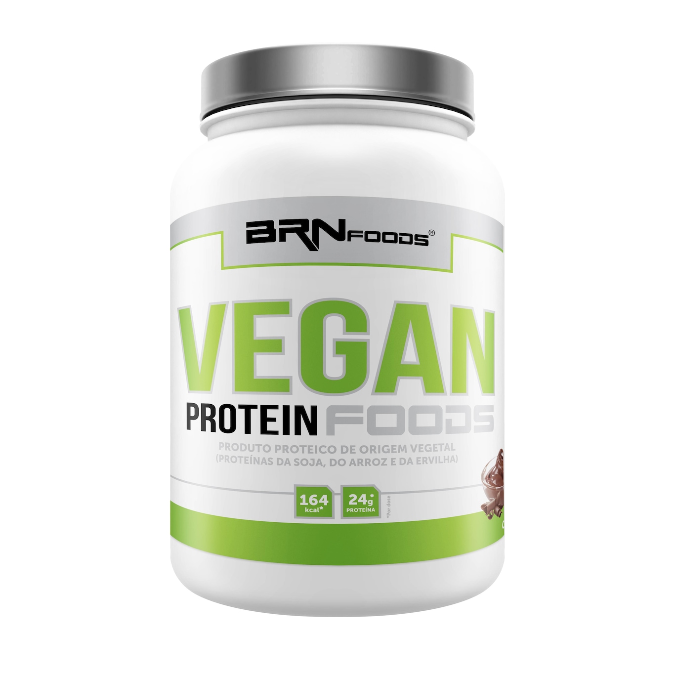 Whey Protein Vegan BRN Foods - Chocolate - 500g - Foto 1