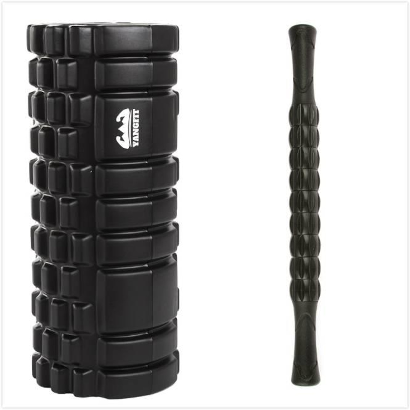 Rolo de Liberação Miofascial Yang Fit Foam Roller + Bastão Soltura - Foto 1