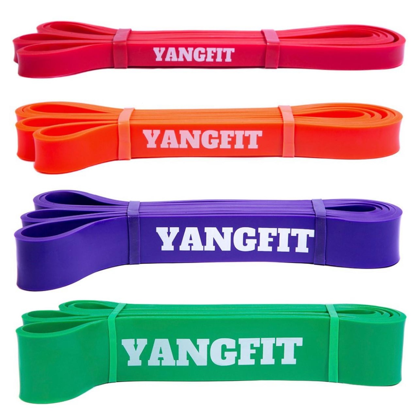 Kit Super Band Yangfit Extensor Elástico - 4 Intensidades - Foto 1