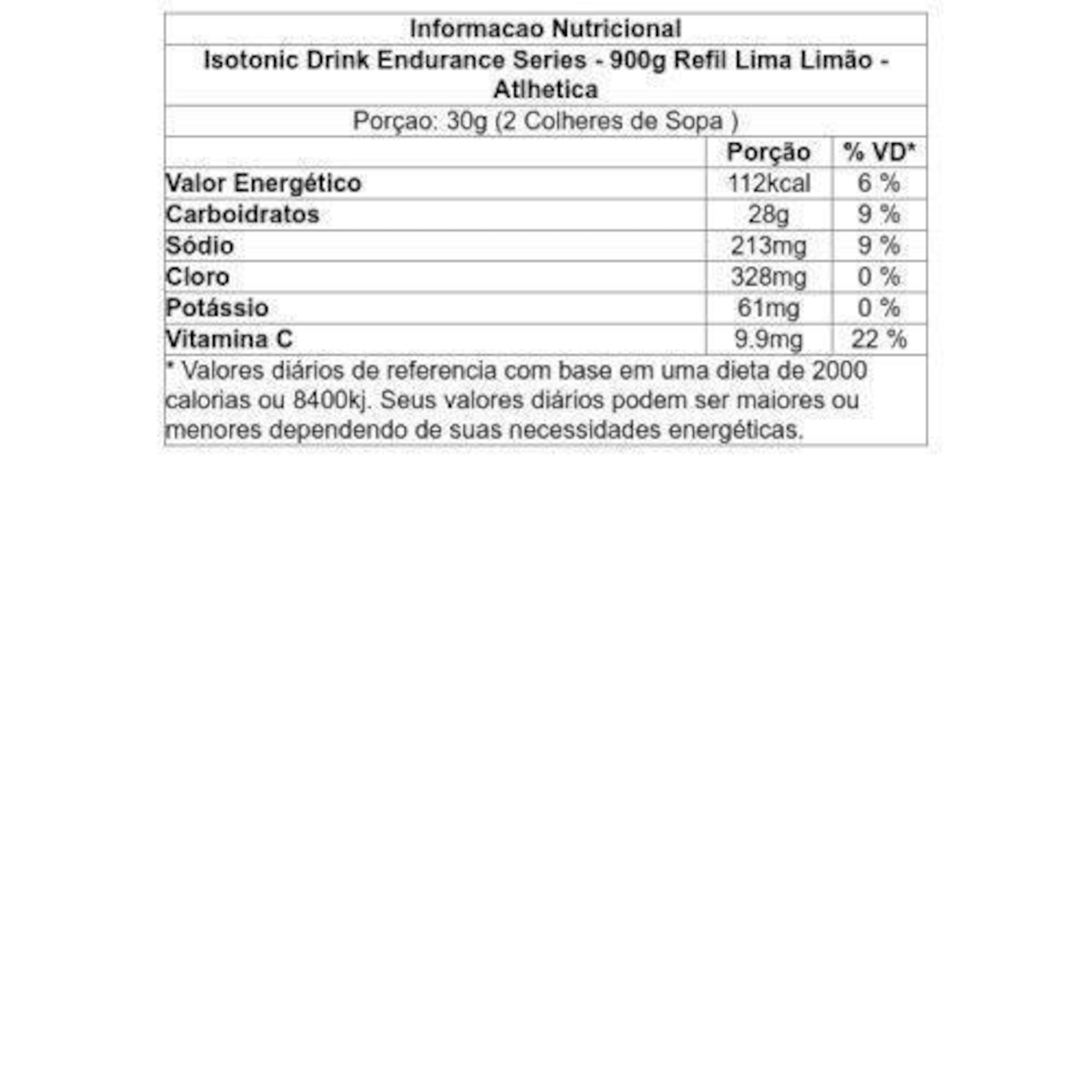 Isotonic Drink Endurance Series Atlhetica Nutrition Refil - Lima Limão - 900g - 5 Pacotes - Foto 3