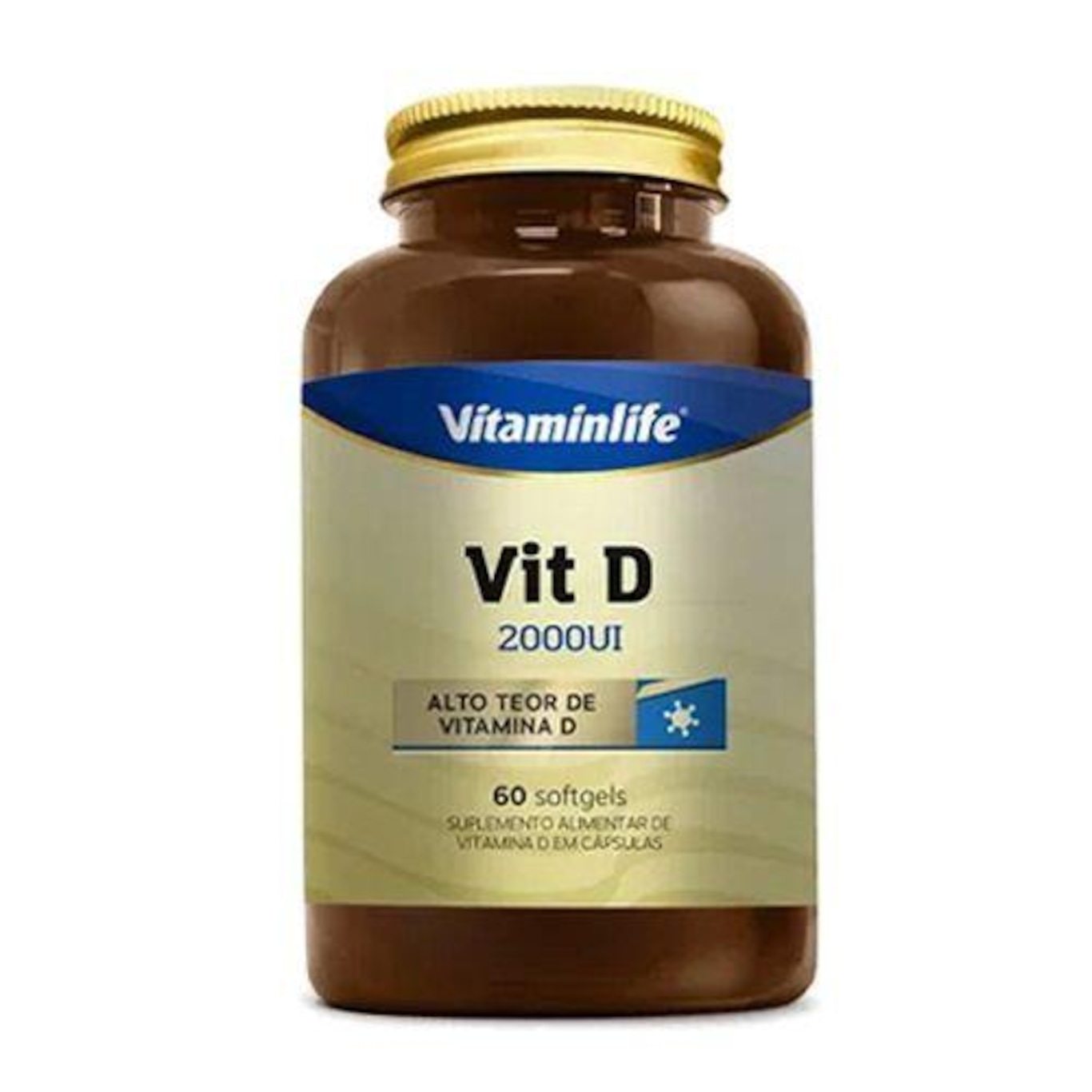 Vit D Vitaminlife 2000UI - 60 Softgels - Foto 1