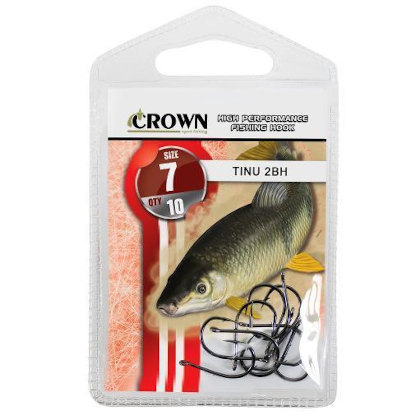 Anzol de Pesca Crown Tinu 2-Bh Nº 07 - 10 Unidades - Foto 1