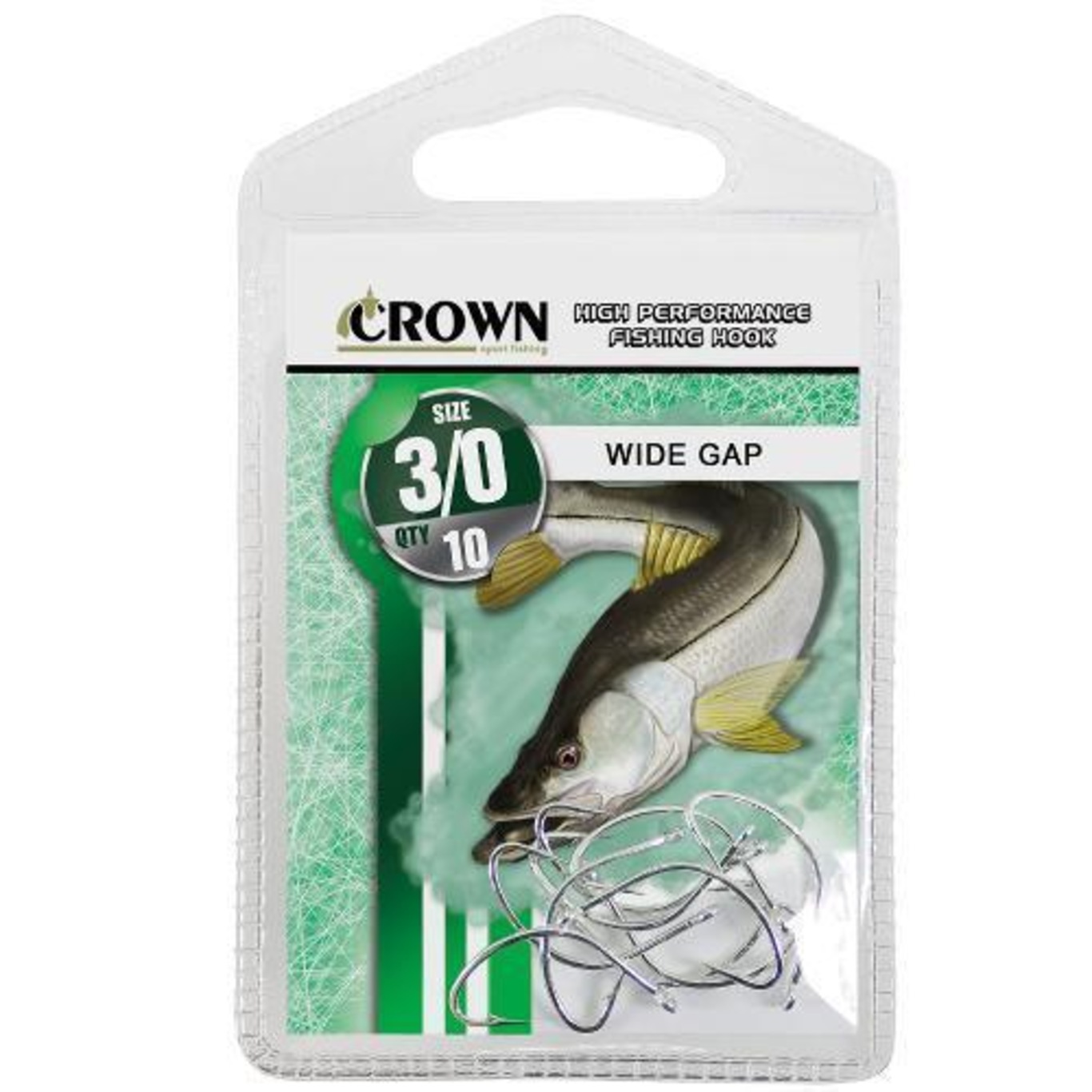 Anzol de Pesca Crown Wide Gap Nº 3/0 - 10 Unidades - Foto 1