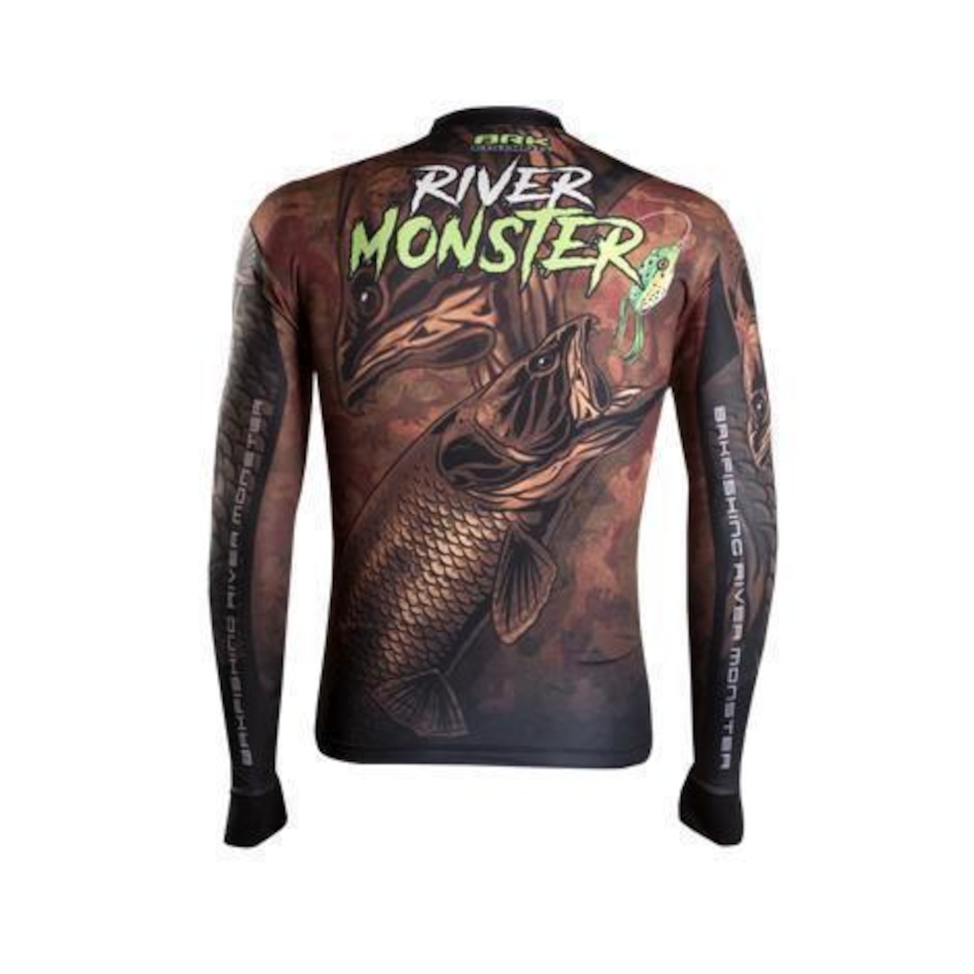 Camiseta de Pesca BRK River Monster Trairão Gola Confort V - Masculina - Foto 1