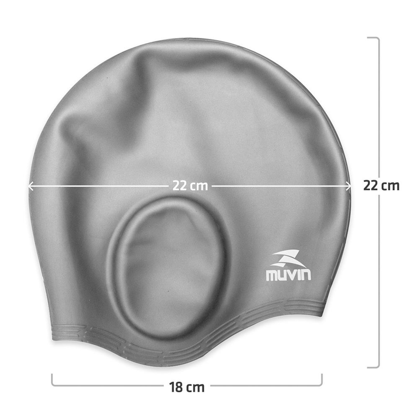 Touca de Natação Muvin Alta Resistência - Adulto - Foto 3
