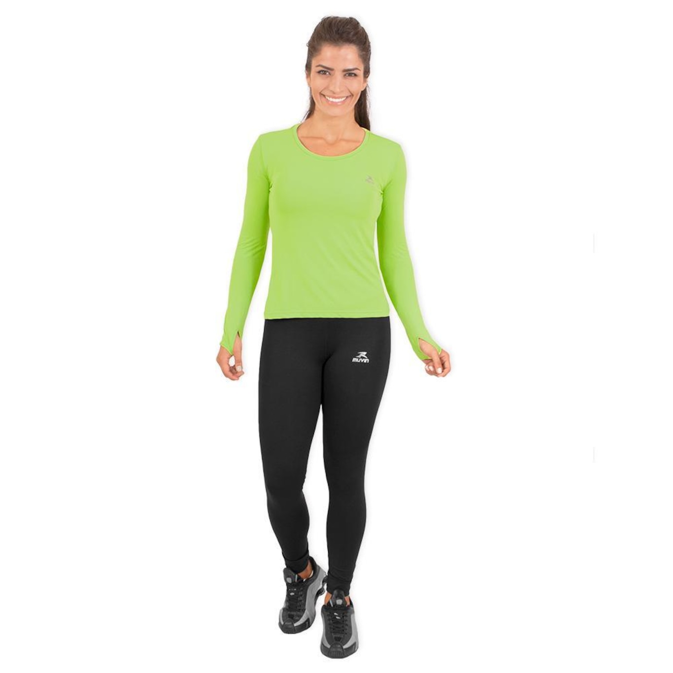 Camiseta Manga Longa Running Muvin G1 com Proteção UV50 - Feminina - Foto 5