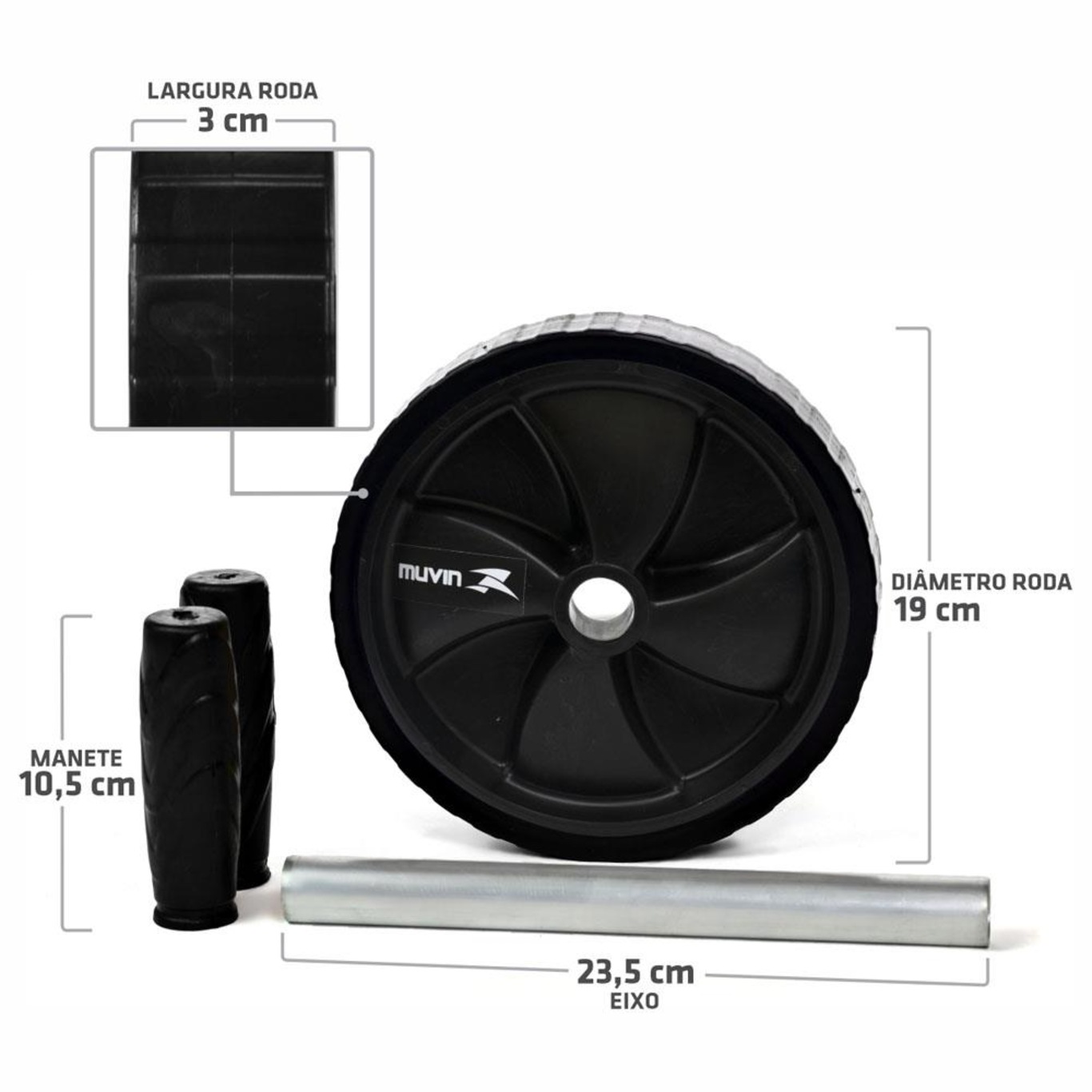 Roda de Exercícios Abdominais Muvin - Foto 3