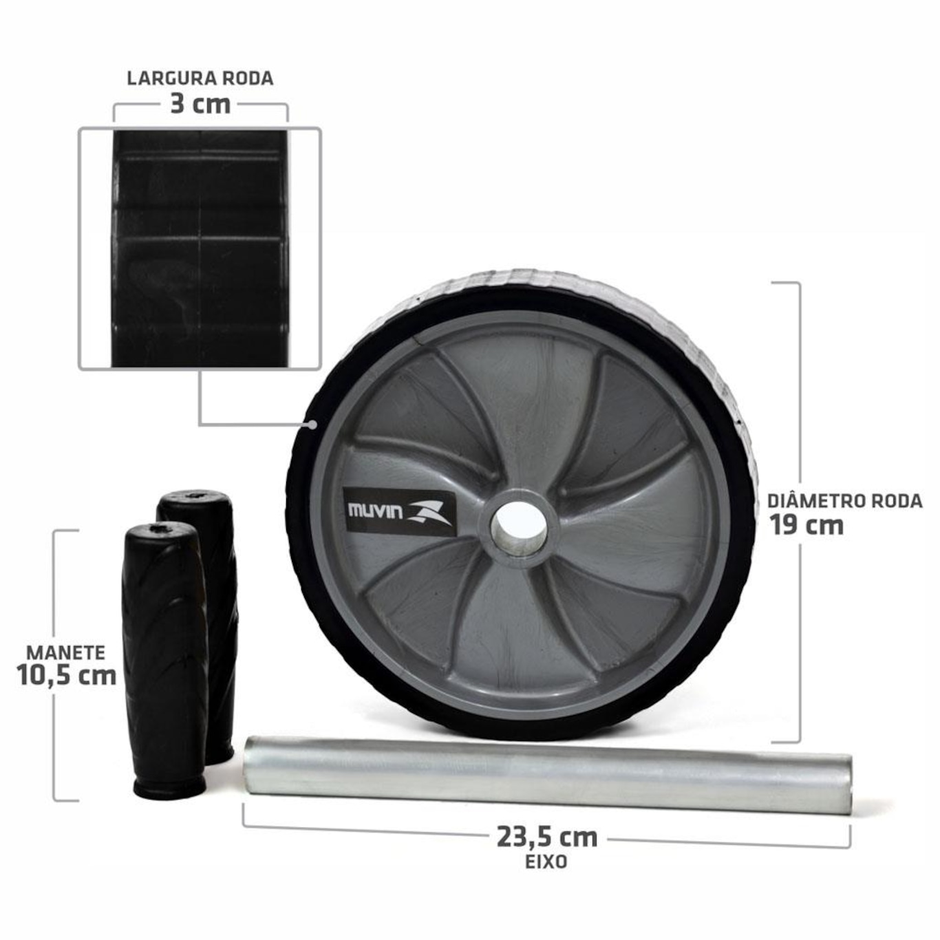 Roda de Exercícios Abdominais Muvin - Foto 3