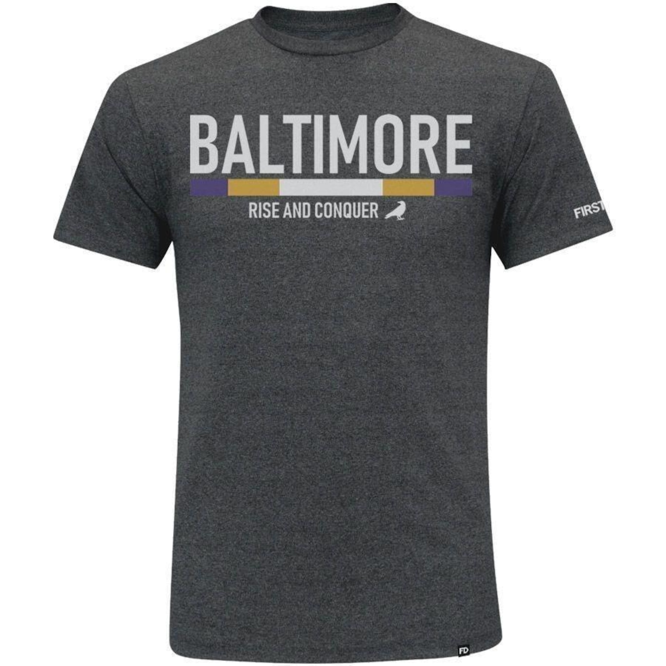 Camiseta First Down Baltimore Futebol Americano Masculina - Adulto - Foto 1