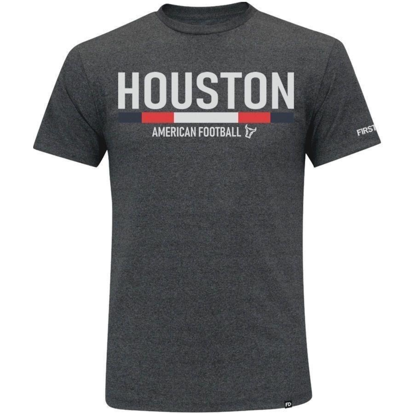 Camiseta First Down Houston Futebol Americano Masculina - Adulto - Foto 1