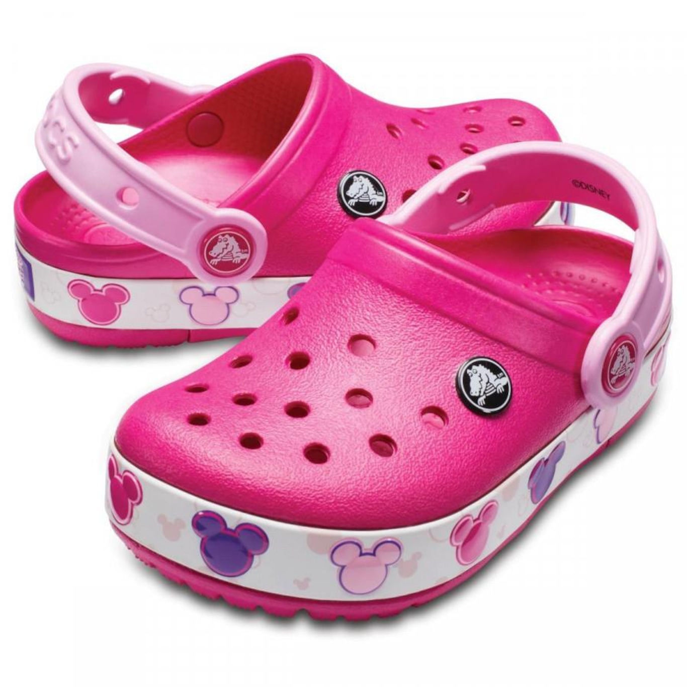 Sandália crocs hot sale lights mickey infantil