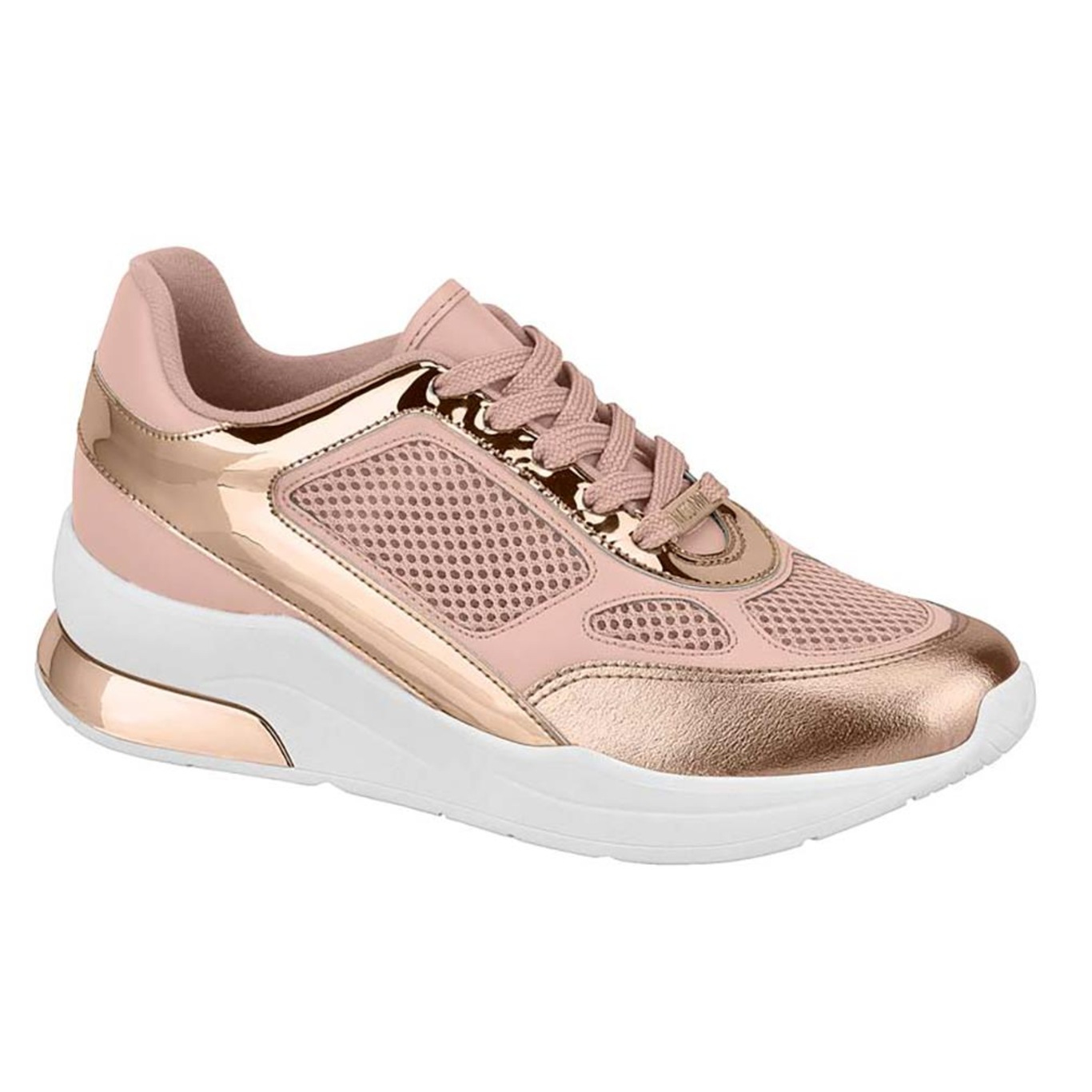 Tenis vizzano rose verniz fashion