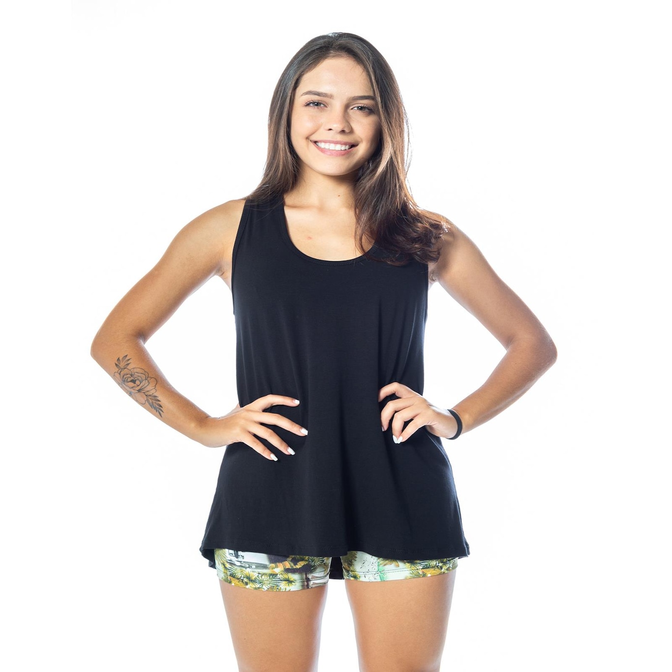 Camiseta Regata Flor de Ameixa Tapa Bumbum - Feminina | Centauro