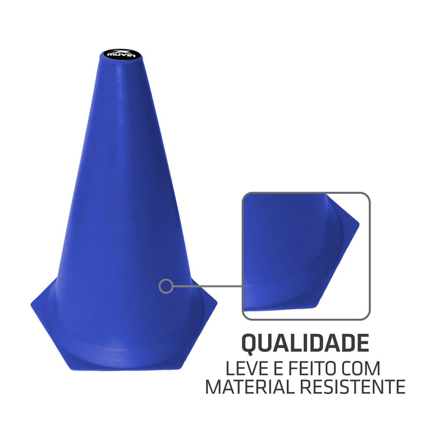 Cone de Marcação de Plástico Muvin - 24cm -12 Unidades - Foto 3