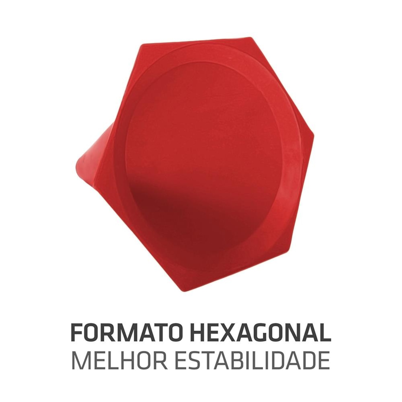 Cone de Marcação de Plástico Muvin - 24cm -12 Unidades - Foto 5